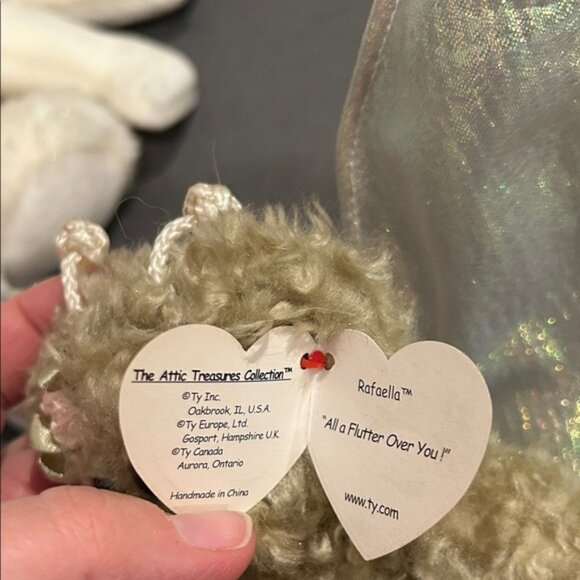 Ty Stuffed Angel Bears - Cream and Gold - Picture 6 of 6